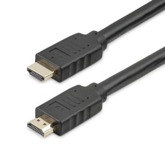 Startech 10m(30ft) HDMI 2.0 Cable, 4K 60Hz Active HDMI Cable, CL2 Rated for In Wall Installation, Long Durable High Speed Ultra-HD HDMI Cable, HDR 10, 18Gbps, Male to Male Cord, Black - Al-Mylar EMI Shielding (HD2MM10MA) - Cabo HDMI - HDMI macho para
