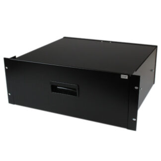 Startech 4U Black Steel Storage Drawer for 19in Racks and Cabinets - Rack storage drawer - 4U - 4UDRAWER - Gaveta de armazenamento de bastidor - 4U - para P/N: CABSCRWS1224, RK2537BKM, RK3236BKF, RK4236BKB, RK4242BK24, RK4242BK30, RKQMCAB12V2