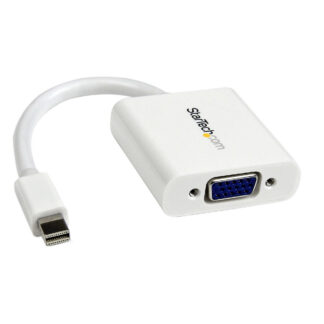 StarTech Mini DisplayPort to VGA Adapter - White - 1080p - Thunderbolt to VGA Monitor Adapter - Mini DP to VGA Converter (MDP2VGAW) - Conversor de vídeo - VGA - DisplayPort - branco