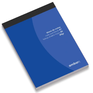 BLOCO APONTAMENTOS A7 AMBAR 80 FOLHAS PAUTADO 18199