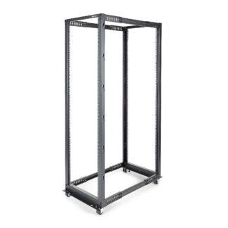 Startech 42U 19" Open Frame Server Rack, 4 Post Adjustable Depth 23-41" Mobile, Free Standing Rolling Network/Computer Equipment Data Rack, Dell PowerEdge, HP ProLiant ThinkServer - Adjustable Server Rack (4POSTRACK42) - Gabinete - preto - 42U - para