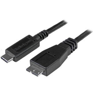 StarTech.com Cabo USB 3.1 USB-C para Micro-B - 1 m - Cabo USB - USB-C (M) para Micro USB Tipo B (M) - USB 3.1 - 1 m - preto - para P/N: HB31C2A2CB, PEXUSB311AC3, PEXUSB312A1C1H, PEXUSB312A2C2V, PEXUSB312C3, PEXUSB321C