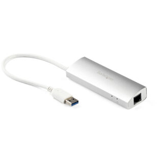 Startech 3-Port USB 3.0 Hub with Gigabit Ethernet - Up to 5Gbps - Portable USB Port Expander with Built-in Cable (ST3300G3UA) - Hub - 3 x SuperSpeed USB 3.0 + 1 x 10/100/1000