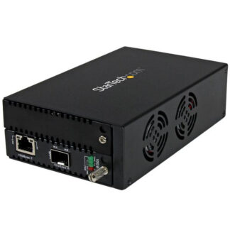 Startech 10 Gigabit Ethernet Copper-to-Fiber Media Converter - Open SFP+ - Managed - 10G Ethernet Media Converter (ET10GSFP) - Conversor de media de fibra - 10GbE - 10GBase-LR, 10GBase-ER, 10GBase-SR, 10GBase-LW, 100Base-TX, 1000Base-T, 10GBase-EW, 1