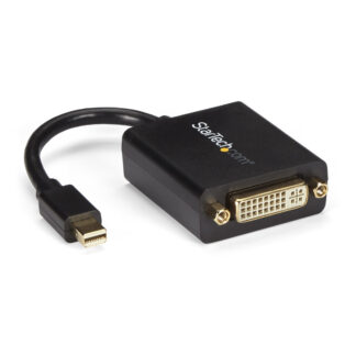 StarTech Mini DisplayPort to DVI Adapter - 1920x1200  Thunderbolt 2  mDP to DVI Converter for Your Mini DP MacBook or PC (MDP2DVI) - Adaptador DVI - Mini DisplayPort (M) para DVI-I (F) - 10.2 cm - preto - para P/N: DP2MDPMF3, DVIDDMM1, DVIDDMM10M,