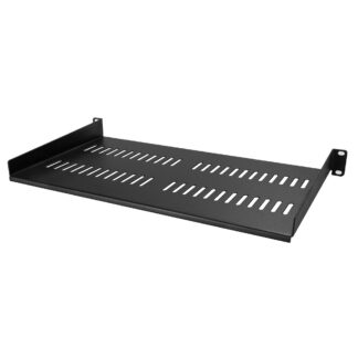Startech 1U Vented Server Rack Cabinet Shelf, 10in Deep Fixed Cantilever Tray, Rackmount Shelf for 19" AV/Data/Network Equipment Enclosure with Cage Nuts & Screws, 44lbs Weight Cap. - 1U Network Rack Shelf (CABSHELFV1U) - Prateleira de bastidor - pre