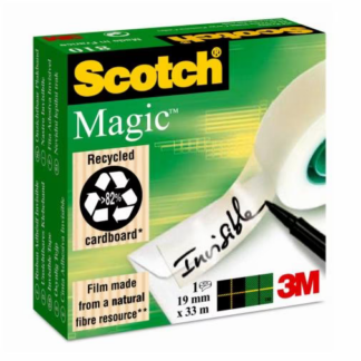 FITA COLA 19MMX33M INVISIVEL SCOTCH MAGIC 3M 810