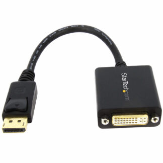 StarTech DisplayPort to DVI-D Adapter - 1920x1200 - Passive DVI Video Converter with Latching DP Connector (DP2DVI2) - Adaptador DisplayPort - DisplayPort (M) para DVI-I (F) - 15.2 cm - preto - para P/N: DK30C2DPEPUE, DK30C2DPPD, DK30C2DPPDUE, DK31C3