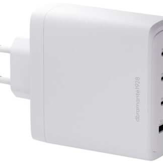 dbramante1928 re-charge - Adaptador de alimentação - 140 Watt - 4 conectores de saída (3 x USB-C, USB) - branco