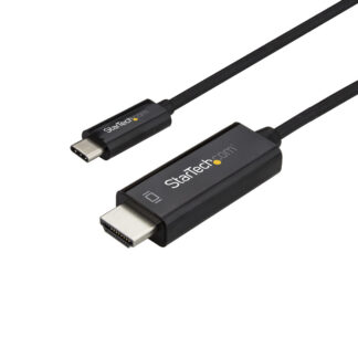 Startech 3ft (1m) USB C to HDMI Cable, 4K 60Hz USB Type C to HDMI 2.0 Video Adapter Cable, Thunderbolt 3 Compatible, Laptop to HDMI Monitor/Display, DP 1.2 Alt Mode HBR2 Cable, Black - 4K USB-C Video Cable (CDP2HD1MBNL) - Cabo adaptador - USB-C macho