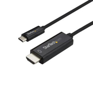 Startech 6ft (2m) USB C to HDMI Cable, 4K 60Hz USB Type C to HDMI 2.0 Video Adapter Cable, Thunderbolt 3 Compatible, Laptop to HDMI Monitor/Display, DP 1.2 Alt Mode HBR2 Cable, Black - 4K USB-C Video Cable (CDP2HD2MBNL) - Cabo adaptador - USB-C macho