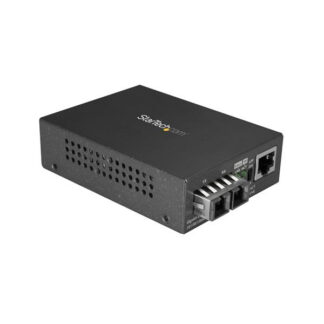 Startech Singlemode (SM) SC Fiber Media Converter for 10/100/1000 Network, 10km, Gigabit Ethernet, 1310nm, w/ Auto Negotiation, Gigabit Ethernet to Single Mode (SMF) SC Fiber Converter - Ethernet Over Fiber (MCMGBSCSM10) - Conversor de media de fibra