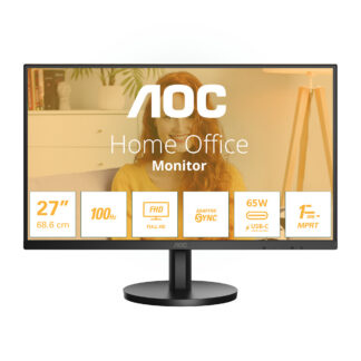 AOC Basic-line 27B3CA2 - B3 Series - monitor LED - 27" - 1920 x 1080 Full HD (1080p) @ 100 Hz - IPS - 250 cd/m² - 1300:1 - 1 ms - HDMI, USB-C - altifalantes