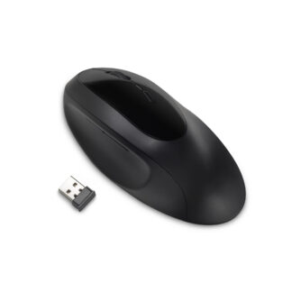 Kensington Pro Fit Ergo Wireless Mouse - Rato - ergonómico - 5 botões - sem fios - 2.4 GHz, Bluetooth 4.0 LE - receptor sem fio USB - preto - retalho