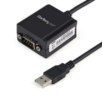 Startech USB to Serial Adapter - 1 port - USB Powered - FTDI USB UART Chip - DB9 (9-pin) - USB to RS232 Adapter (ICUSB2321F) - Adaptador serial - USB - RS-232 - preto