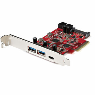 Startech 5-Port USB PCIe Card, 10Gbps USB 3.1 Gen 2 PCIe Card w/ 1x USB-C & 2x USB-A, 1x 2 Port IDC (Internal 5Gbps USB Header Expansion), USB C PCIe Card, PCI Express USB Controller - Windows/macOS/Linux (PEXUSB312A1C1H) - Adaptador USB - PCIe 3.0 x
