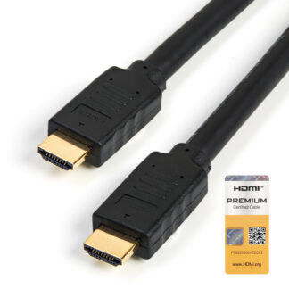 Startech StarTech.com Premium Certified High Speed HDMI 2.0 Cable with Ethernet - 23ft 7m - 3D Ultra HD 4K 60Hz - 23 feet Long HDMI Male to Male Cord (HDMM7MP) - Cabo HDMI com Ethernet - HDMI macho para HDMI macho - 7 m - preto - para P/N: KITBXDOCKP
