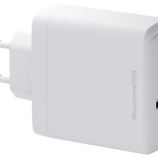 dbramante1928 re-charge - Adaptador de alimentação - 100 Watt - 3 conectores de saída (2 x USB-C, USB) - branco