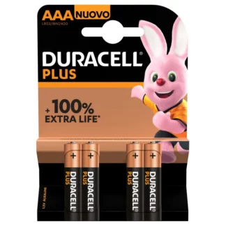 BATERIA DURACELL ALKALINE PLUS AAA LR03 K4 1 BLISTER