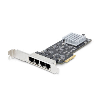 Startech 4-Port 2.5Gbps NBASE-T PCIe Network Card, Intel I225-V Chip, Quad Port Computer Network Card, Multi-Gigabit NIC, PCI Express Server LAN Card, Desktop Ethernet Interface Card, PCI Express 2.0 (PR42GI-NETWORK-CARD) - Adaptador de rede - PCIe 2