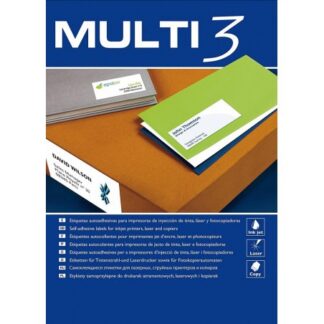 Multi 3 Etiquetas Adesivas 97 x 67,7 mm 100 Fls - 10498