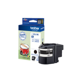 Brother LC22UBK - XL - preto - original - tinteiro - para Brother DCP-J785DW, DCP-J785DWXL, MFC-J985DW