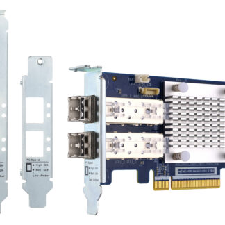 QNAP QXP-32G2FC - Adaptador de bus de host - PCIe 3.0 x8 baixo perfil - 32Gb Fibre Channel Gen 6 x 2 - com 2 x transcetores SFP+ (TRX-32GFCSFP-SR) - para QNAP TS-1277, 463, 677, 877, 977, EC1280, TVS-2472, 682, 872, 882, EC1280, EC1580, EC2480