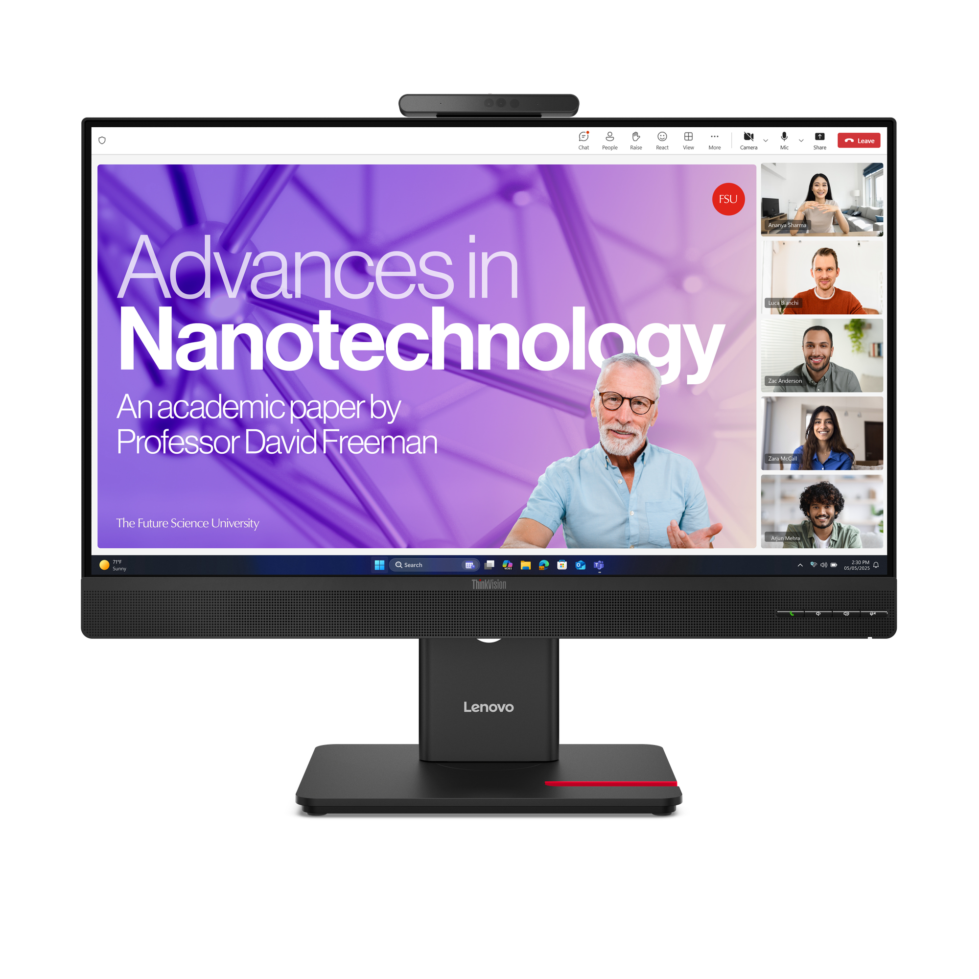 Lenovo ThinkVision T27qd-4v - Monitor LED - 27" - 2560 x 1440 QHD @ 120 Hz - IPS - 350 cd/m² - 1500:1 - 4 ms - HDMI, 2xDisplayPort, 2xUSB-C - altifalantes - preto eclipse