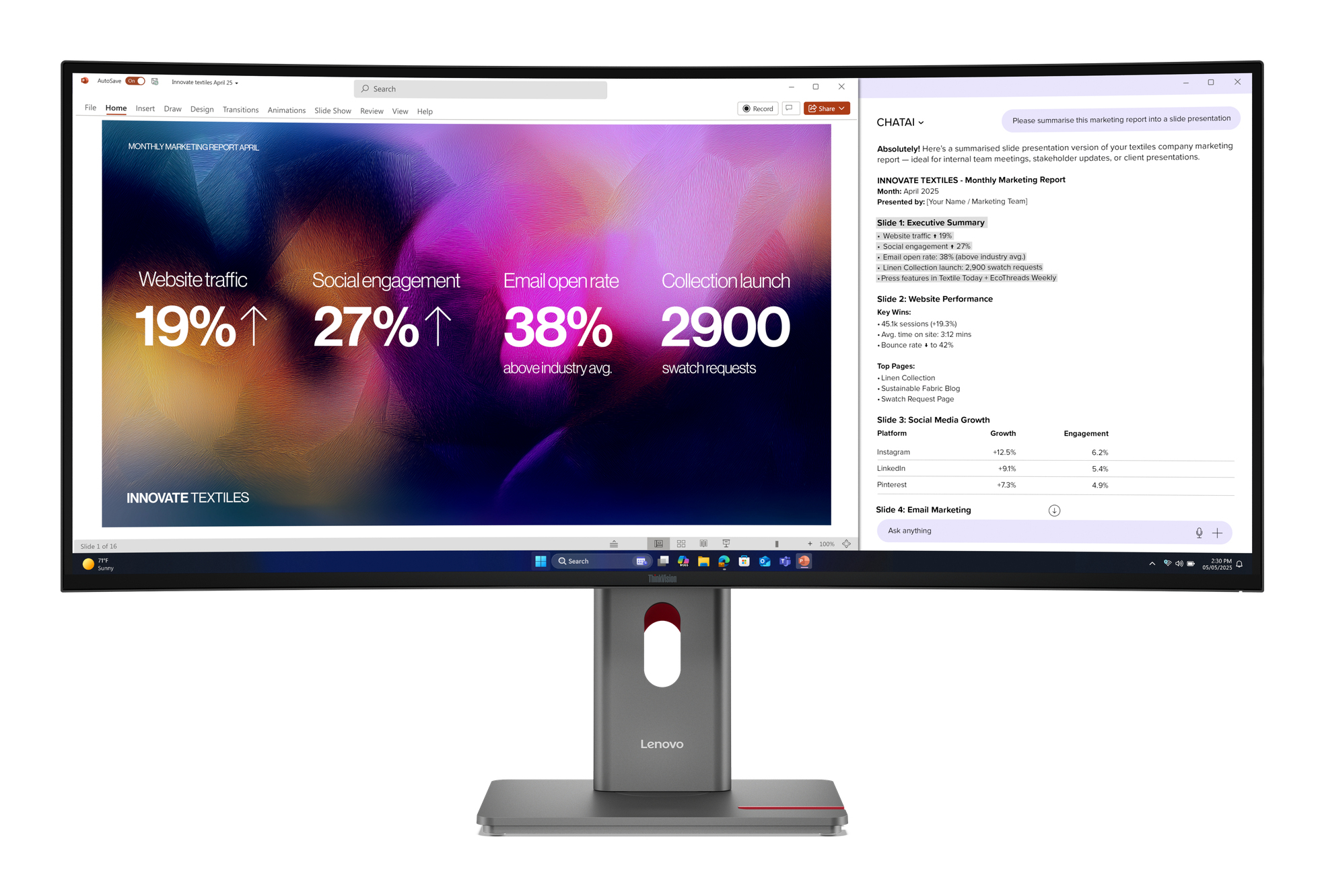 Lenovo ThinkVision P40WD-40 - Monitor LED - curvo - 40" (39.7" visível) - 5120 x 2160 5K @ 120 Hz - IPS - 400 cd/m² - 2000:1 - HDR10 - 4 ms - Thunderbolt 4, HDMI, DisplayPort - altifalantes - preto eclipse